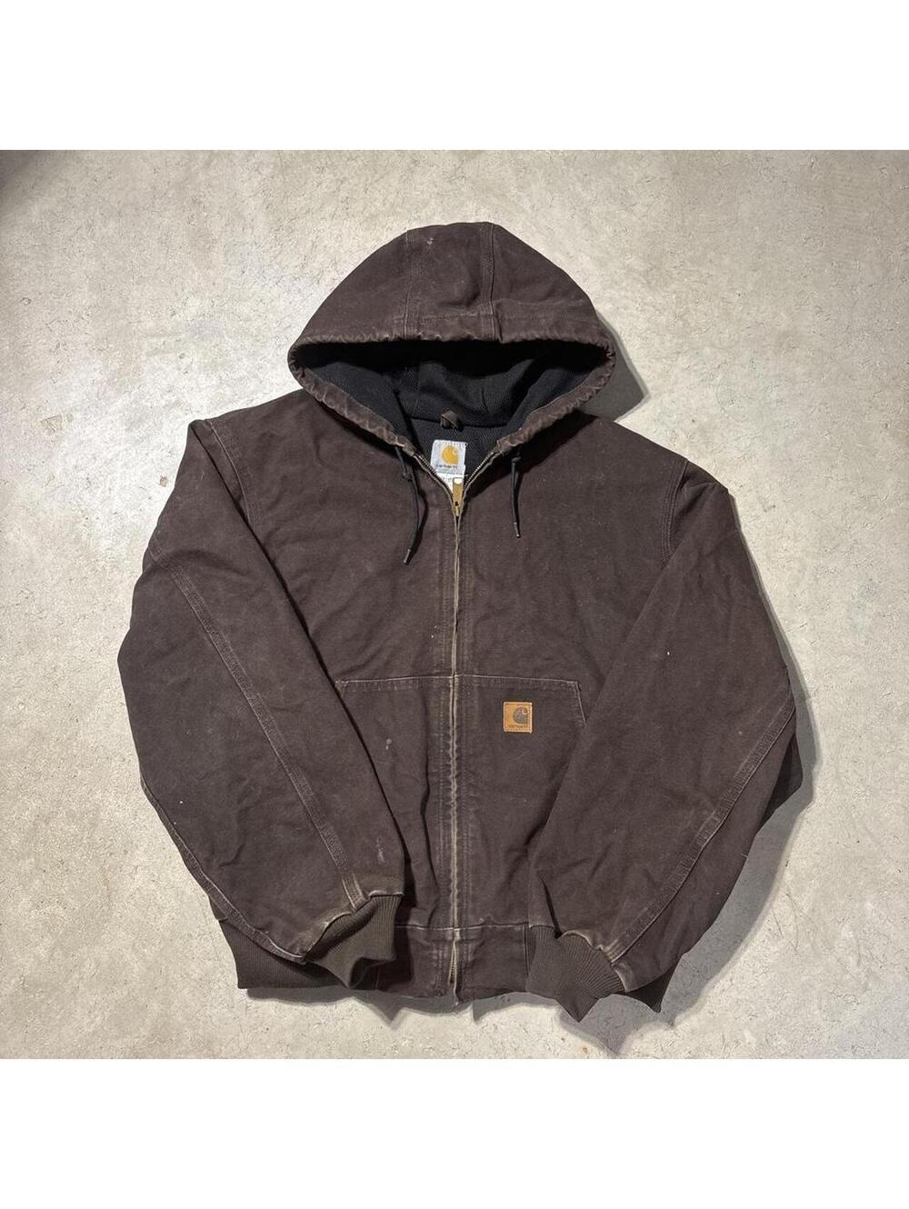 Vintage Y2K Carhartt J25 DKB Brown Duck Active Jacket Men's Large